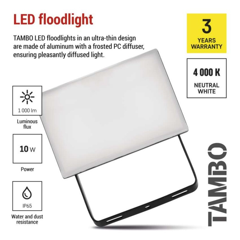 LED REFLEKTOR TAMBO 10W 1000LM IP65 7