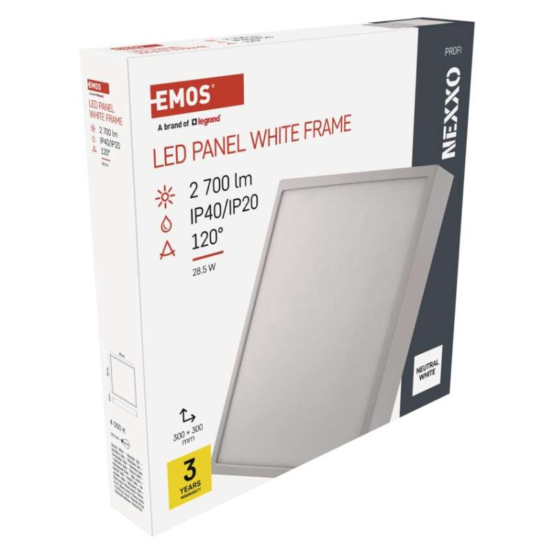 LED PANEL NEXXO PŘ.ČTV 28,5W 2700LM IP40 9