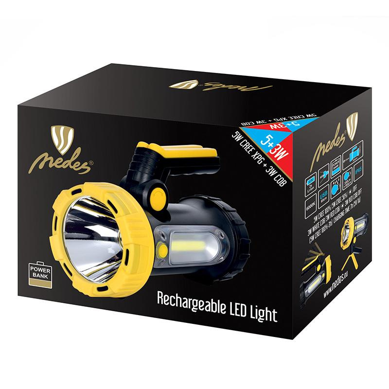 LED ručná nabíjacia baterka + powerbank - FS03R 14