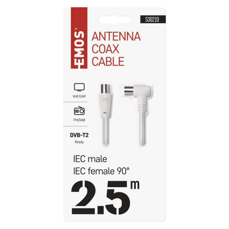 ANTÉNNÍ KOAX. KABEL 90 2,5M 2