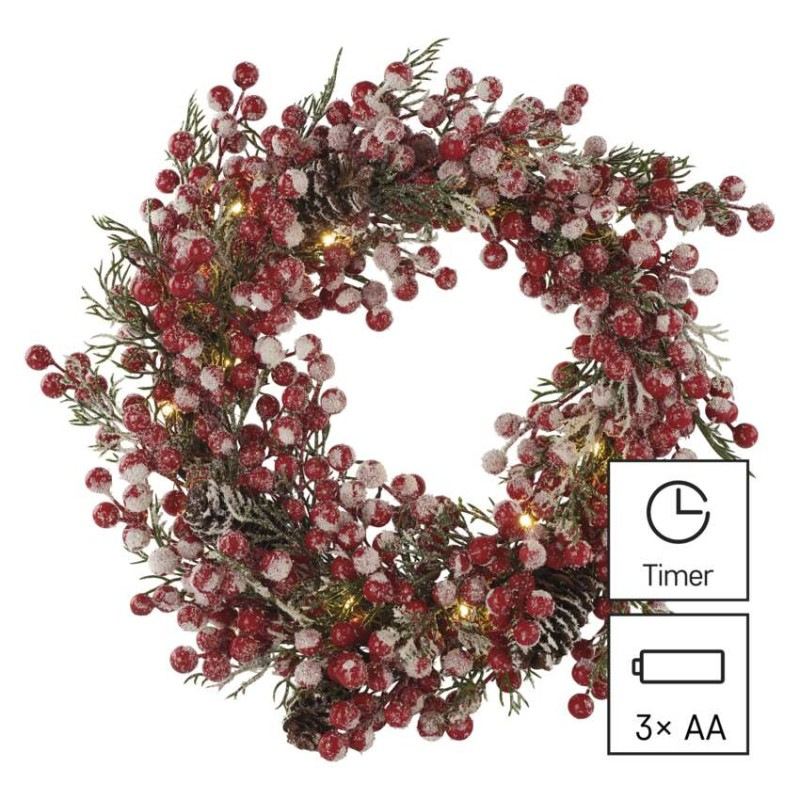 20LED XMAS WREATH DECO 2AA WW 5