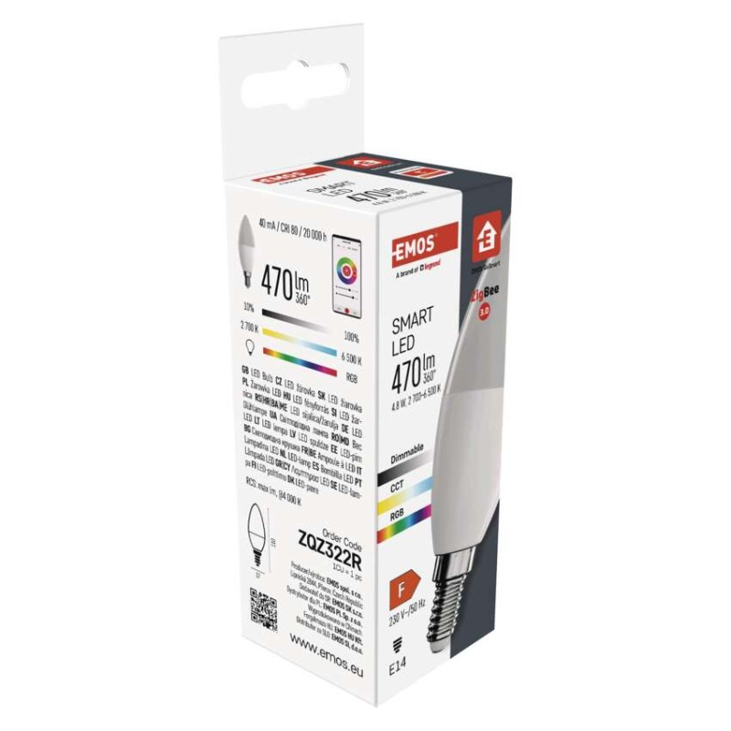 LED GOSMART C37 4,8W(40W) 470lmE14 ZIGBE 12