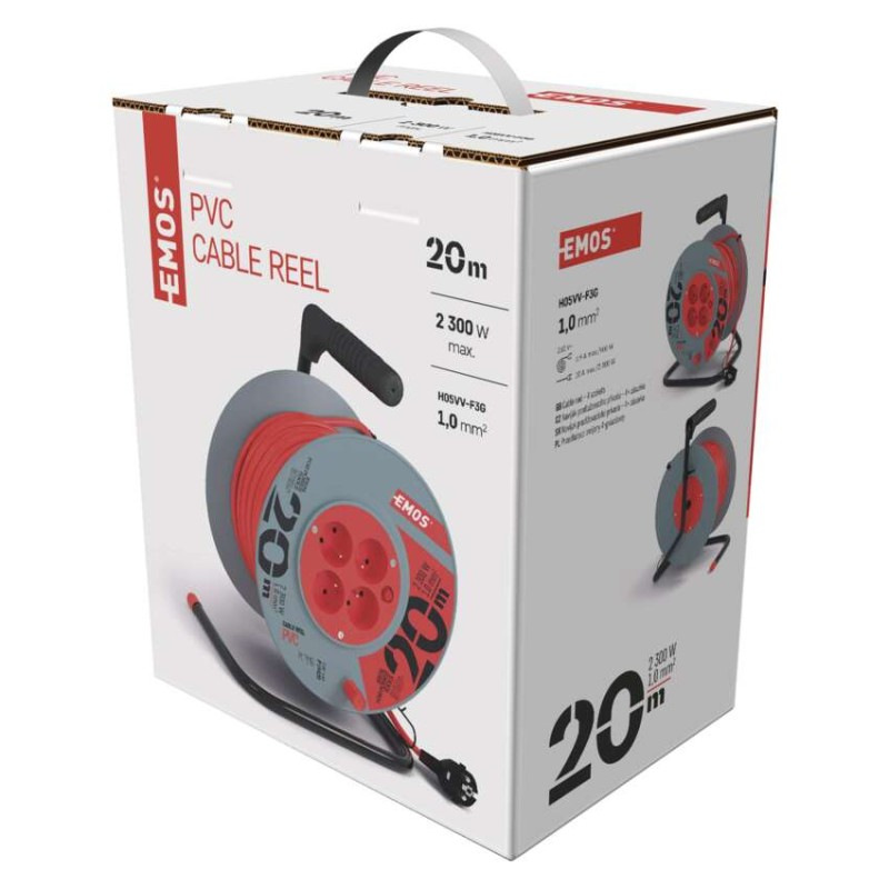 Káblový bubon KB4- 4-zás.20m PVC   P19420 1