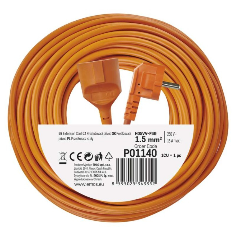 SPOJKA PRODLUZ.40M ORANZ 3x1,5 9