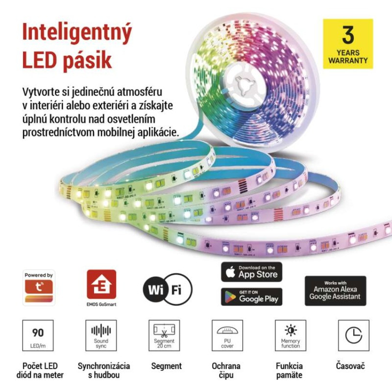 LED GOSMART STRIP 22W 1000lm 5m WIFI RGB 1