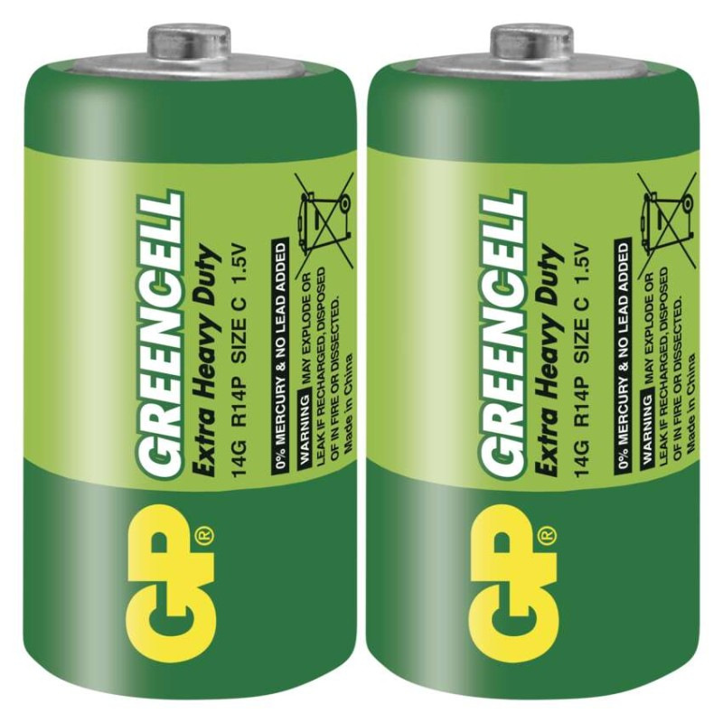 Batéria GP R14 (C), 14G 2 ks fólia zinkochloridová  B1230