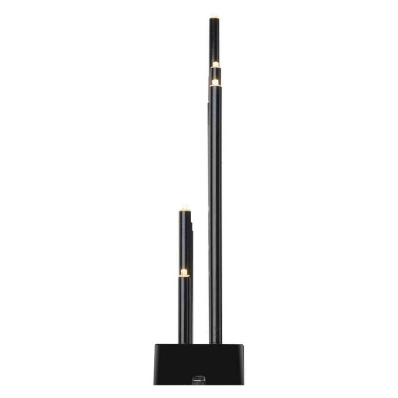 LED svícen černý, 27,5 cm, 3x AA WW 6