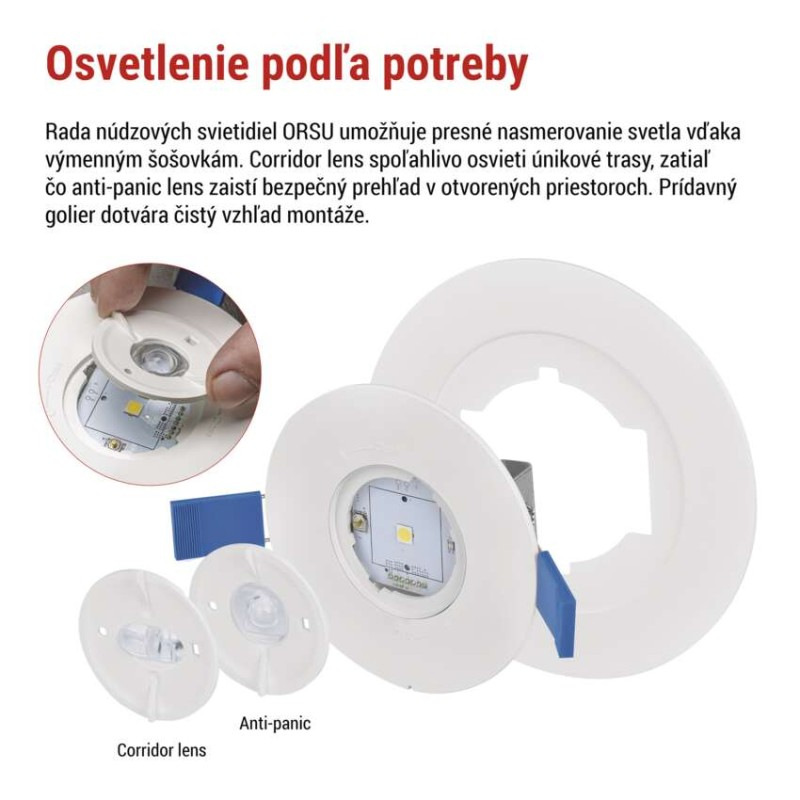 NOUZOVÉ SVÍTIDLO ORSU 2W 300LM 3H AT 3