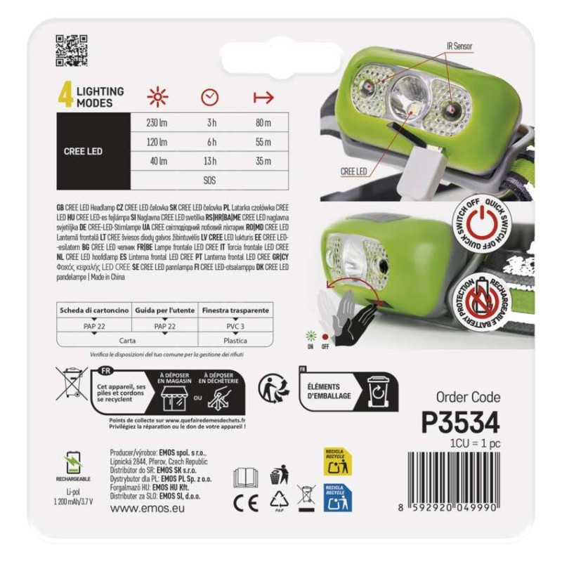 Čelovka LED CREE XPE 5W nab.  P3534 4