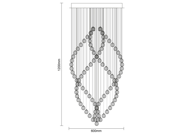 NAURU krištáľový luster - N3014 3