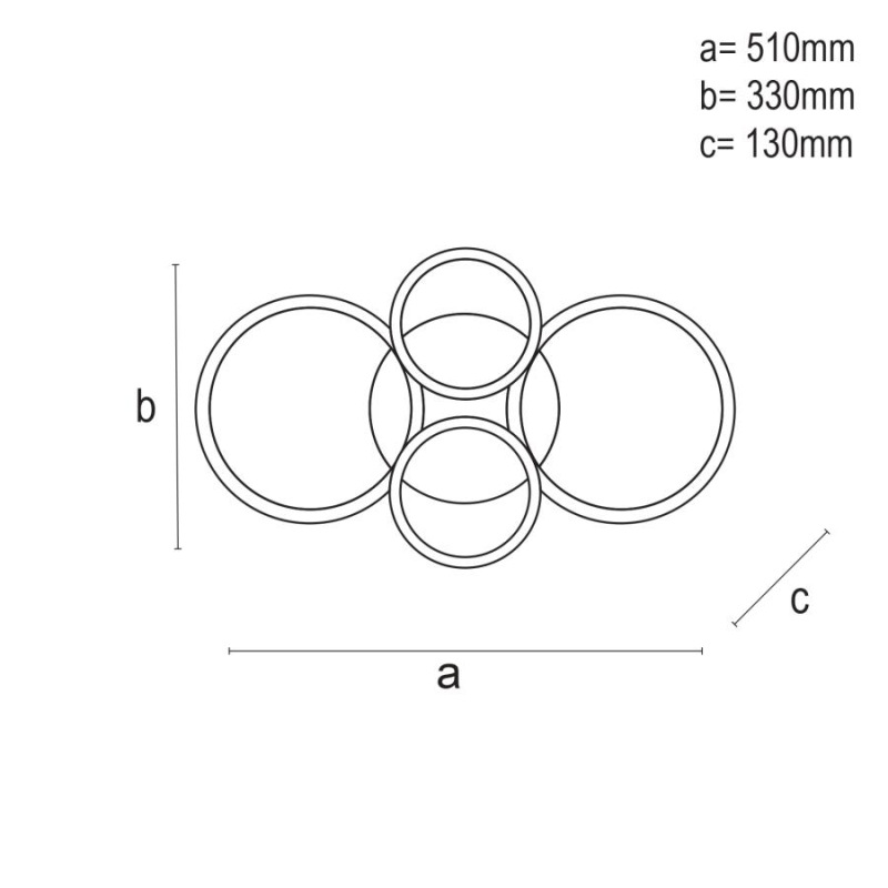 LED stropná lampa + diaľkový ovládač 50W - J3322/B 7