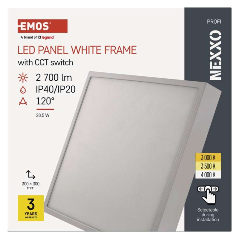 LED SVÍTIDLO NEXXO PŘ.ČTV 28,5W 2700LM I 10