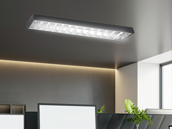 Čierne žiarivkové prisadené svietidlo na 2 x T8 ( 120cm LED trubica ) - TL302B 4