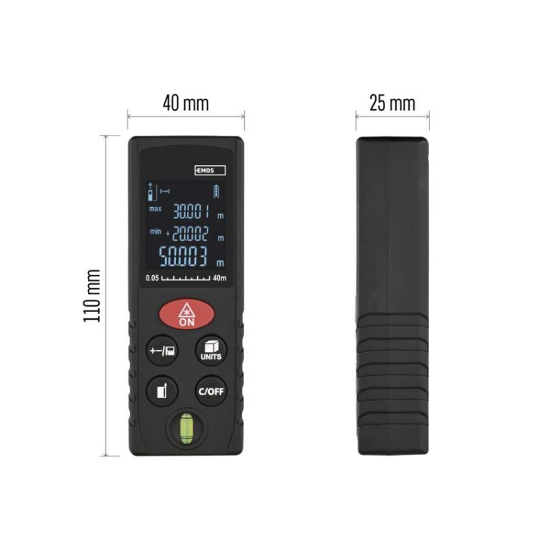 Laserový merač vzdialenosti  M0502 12