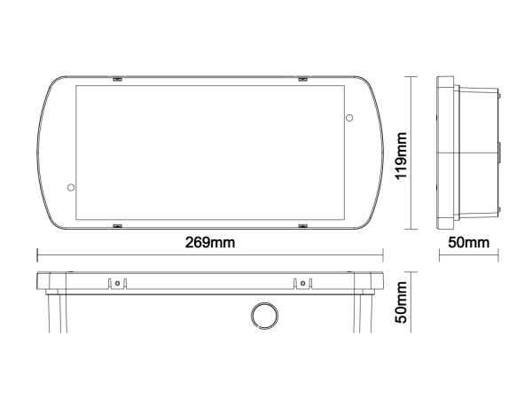 LED núdzové svietidlo 2W /3h / IP65 - LEL103 14