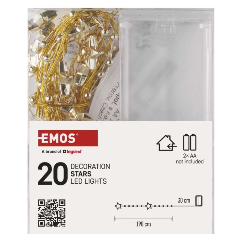 VIANOCE Girlanda Hviezda Gold 20LED 5