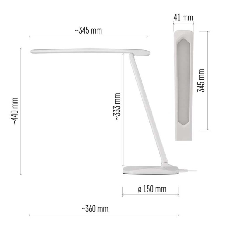 LED STOLNÍ LAMPA CHASE BÍLÁ 1