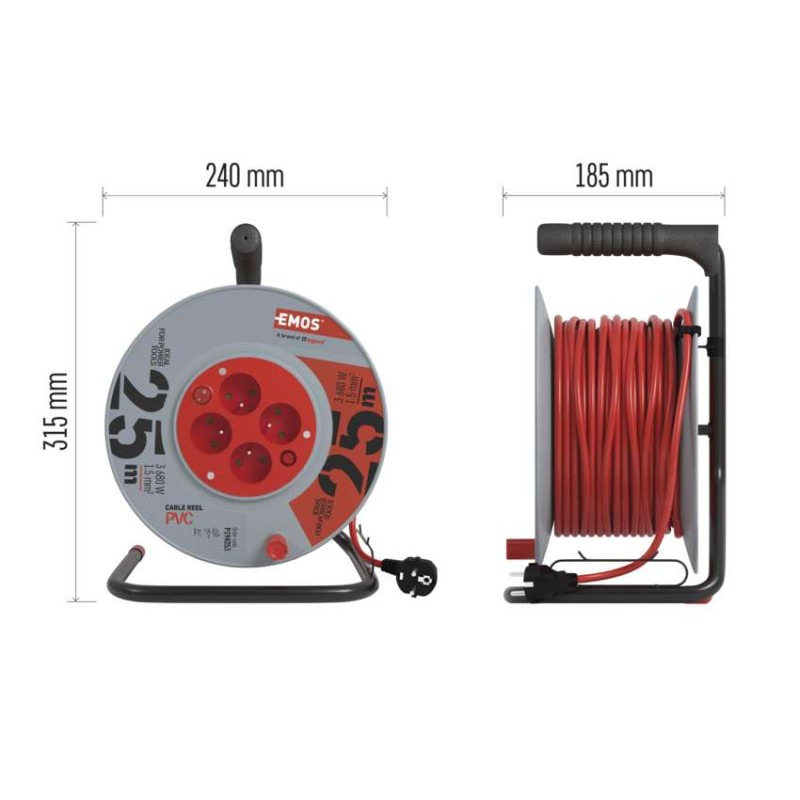 BUBEN 4Z 25M 1,5MM PVC VYPÍNAČ 13