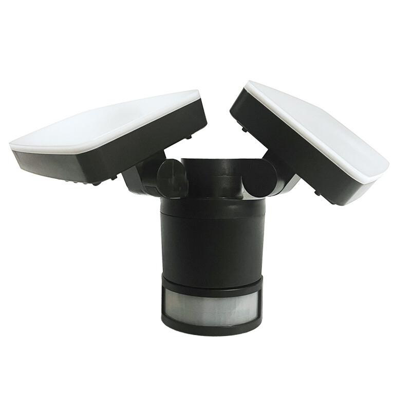 LED čierne vonkajšie solárne svietidlo so senzorom 12W / 3000K - 4100K - 6500K - LS023 7