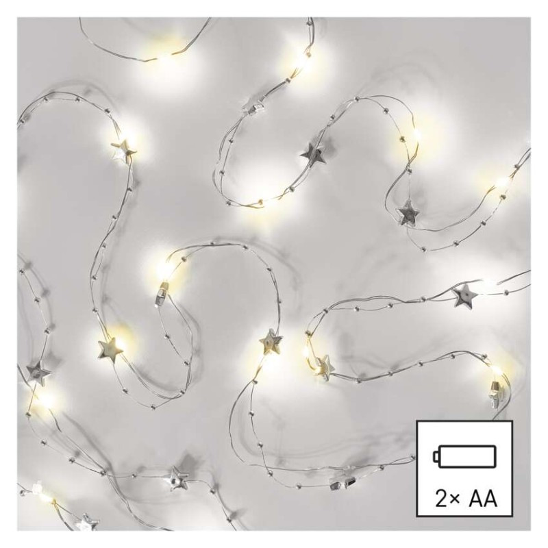 20LED GIRLAND SILVER 2AA WW 4