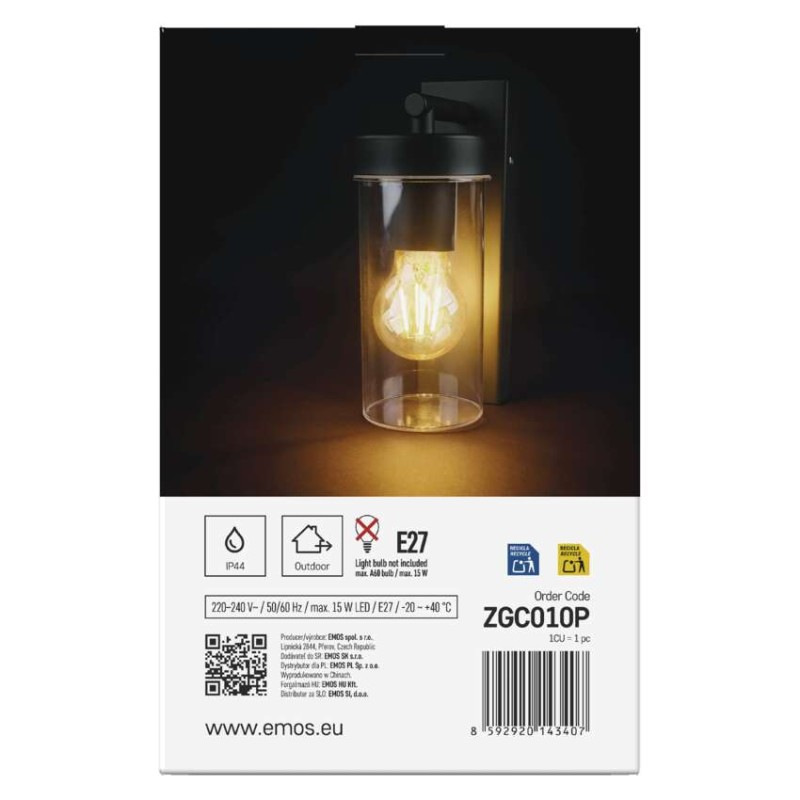 LED ZAHREDNÍ SVÍTIDLO,E27,IP44,MAX 15W,N 12