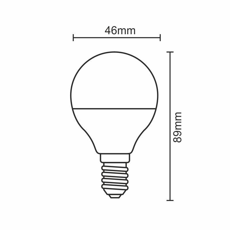 LED žiarovka 8W - G45 / E14 / SMD / 6500K - ZLS804 1