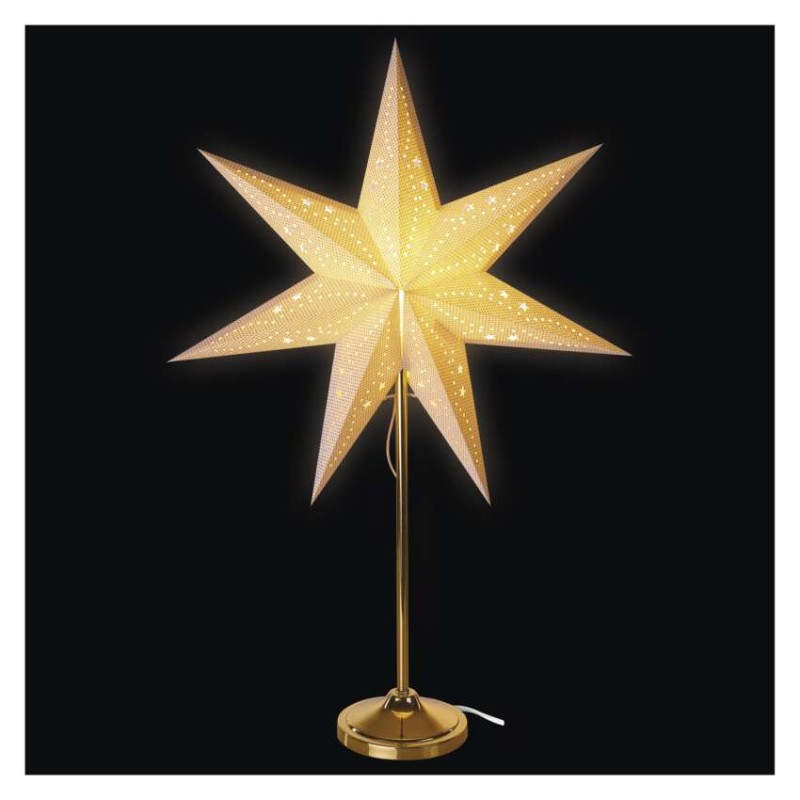 Vánoční hvězda GOLD stojánek 45CM E14 6