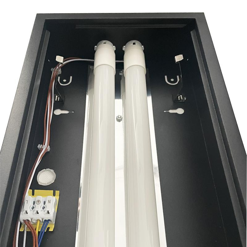 Čierne žiarivkové prisadené svietidlo na 2 x T8 ( 120cm LED trubica ) - TL302B 11