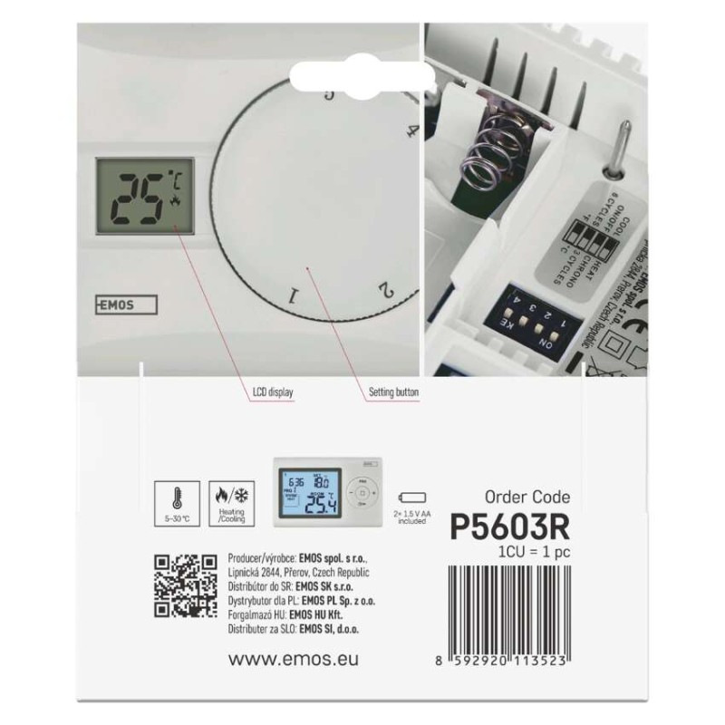 TERMOSTAT DRÁT.MANUÁLNÍ P5603R 10