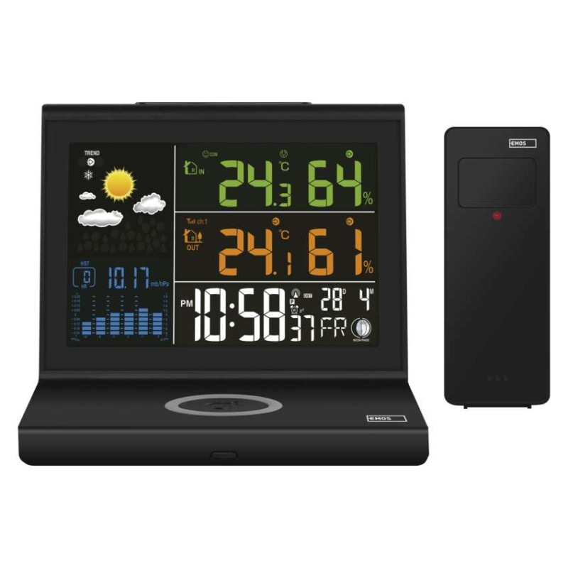 METEOSTANICE S BEZDRÁTOVÝM NABÍJENÍM E80 6