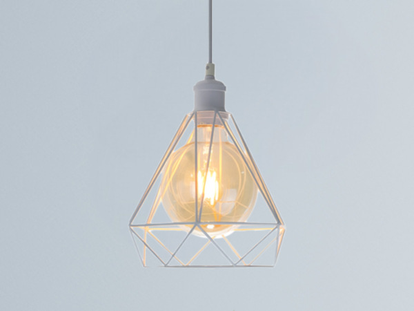 Závesné biele kovové svietidlo 1 x E27 - ME0110 3