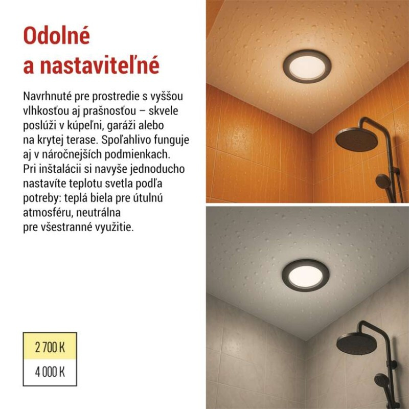 LED SVÍTIDLO LORI VES. KR 4,5W 345LM IP6 5