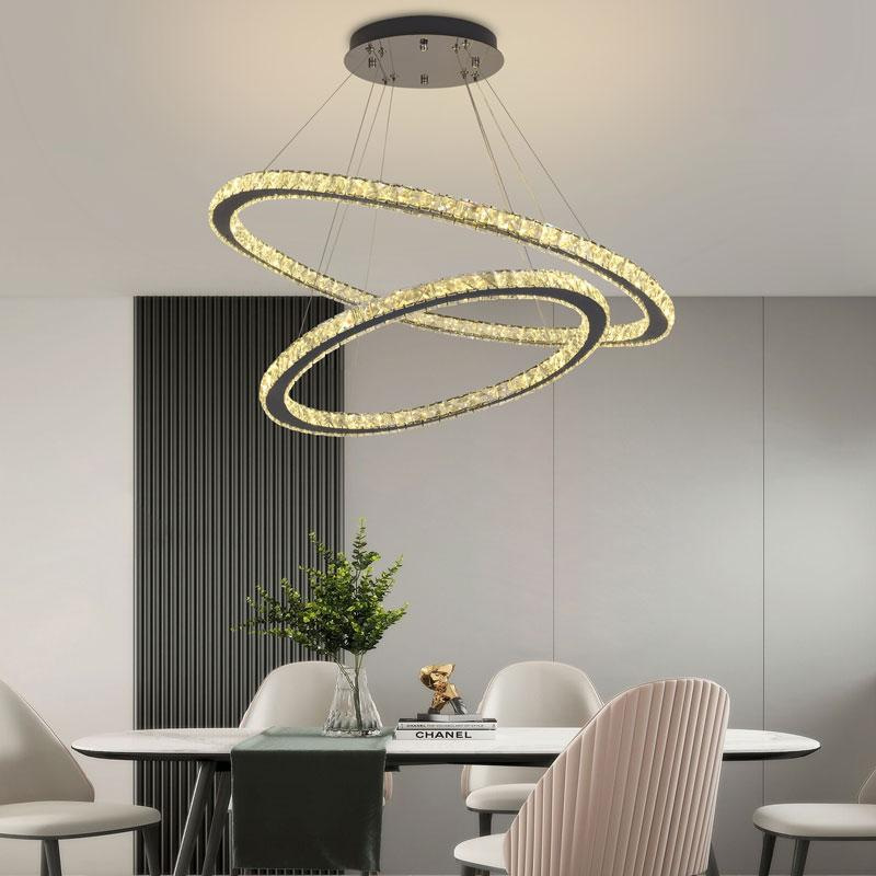 LED luxusné krištáľové svietidlo + diaľkový ovládač 180W - J6354/CH 3