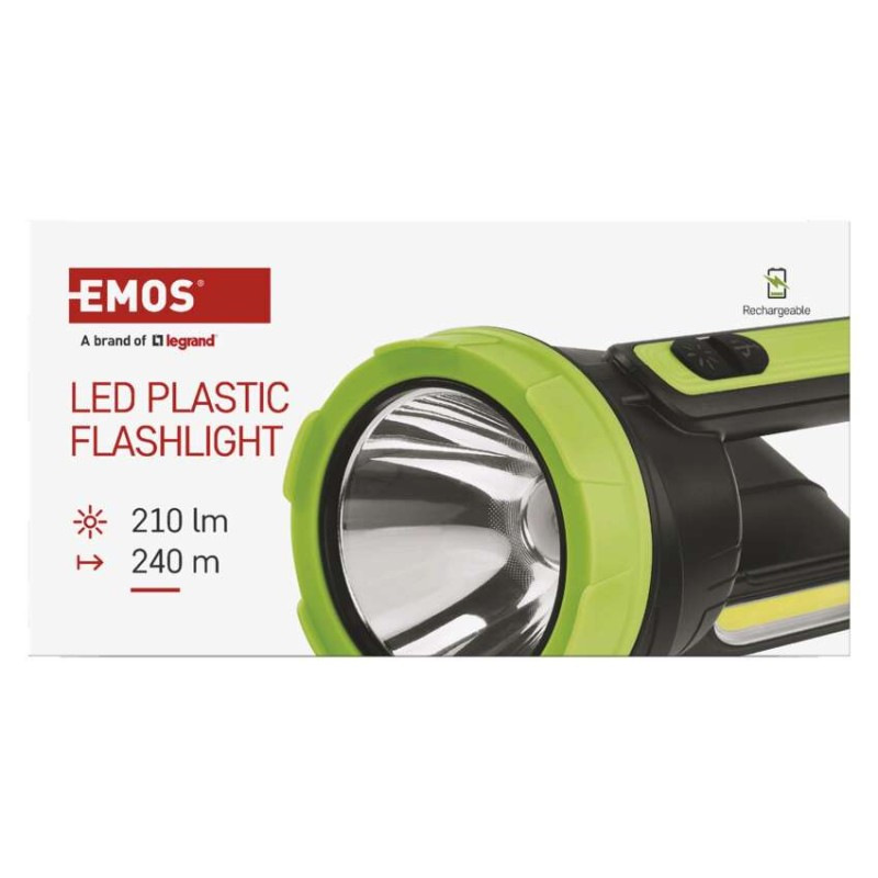 SMD LED+COB LED NABÍJECI SVÍTILNA 210lm 7