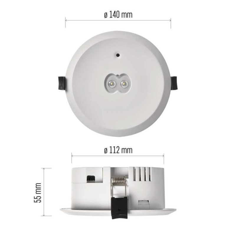 NOUZOVÉ SVÍTIDLO 3W 240LM 3H MT 8