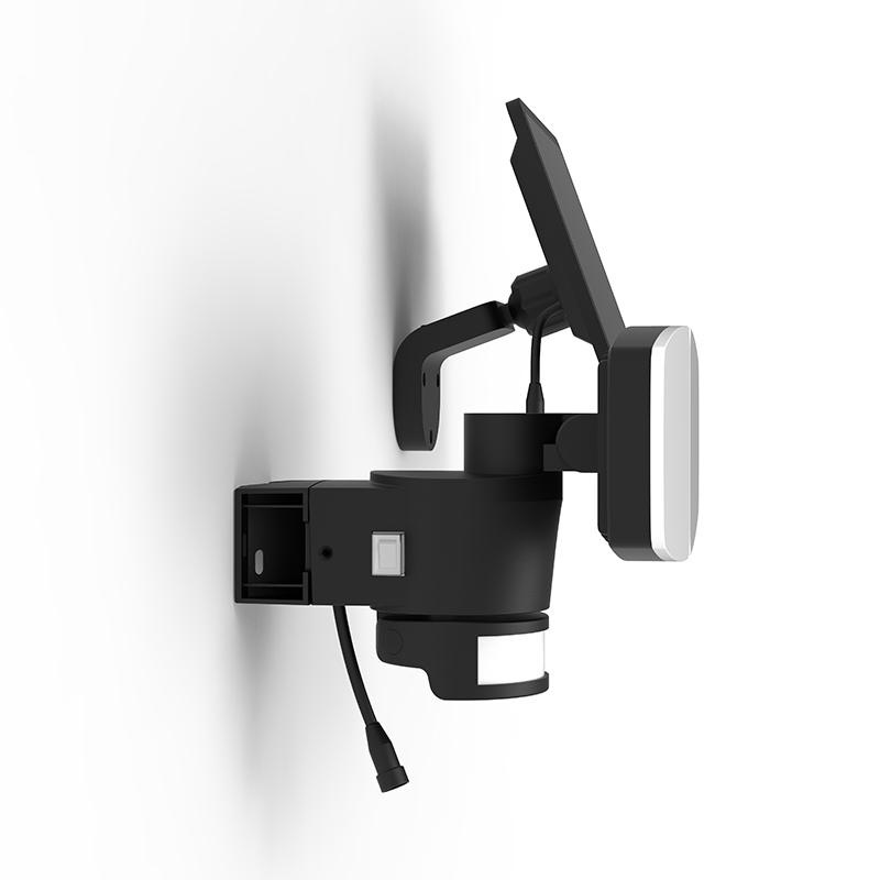 LED čierne vonkajšie solárne svietidlo so senzorom 12W / 3000K - 4100K - 6500K - LS023 18