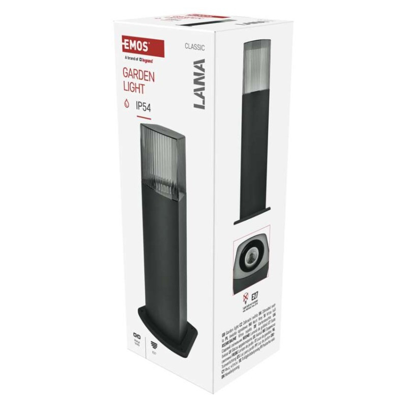 LED ZAHRADNÍ SVÍTIDLO,E27,IP54,MAX 25W,S 6