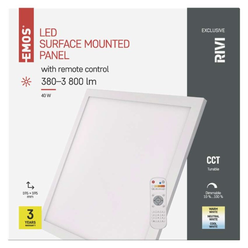 LED PANEL PŘ. RÁM. 60×60 36W 3600LM STM. 10