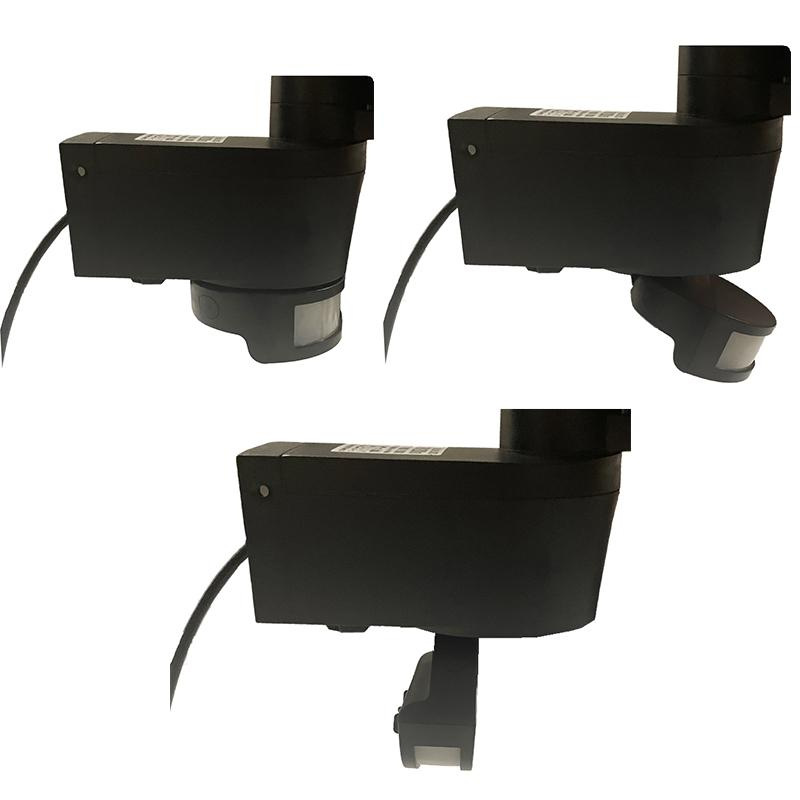 LED čierne vonkajšie solárne svietidlo so senzorom 12W / 3000K - 4100K - 6500K - LS023 20