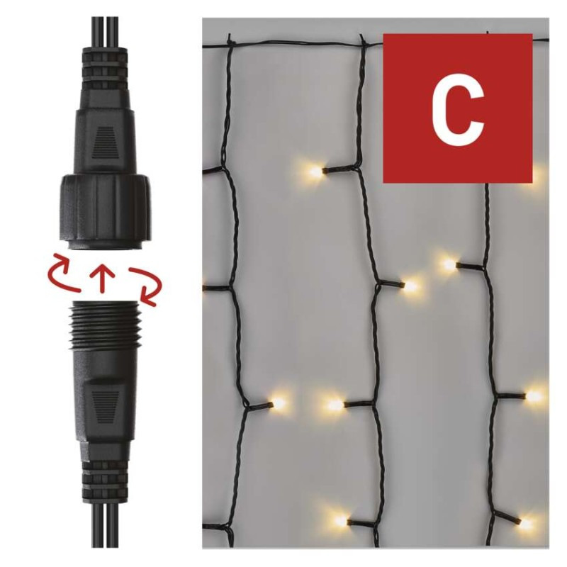 řetěz - záclona 100LED 1x2M WW (ZY1442) 5