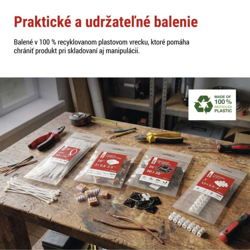 Príchytka na kábel 10MM čierna (bal.50ks) A2825 2