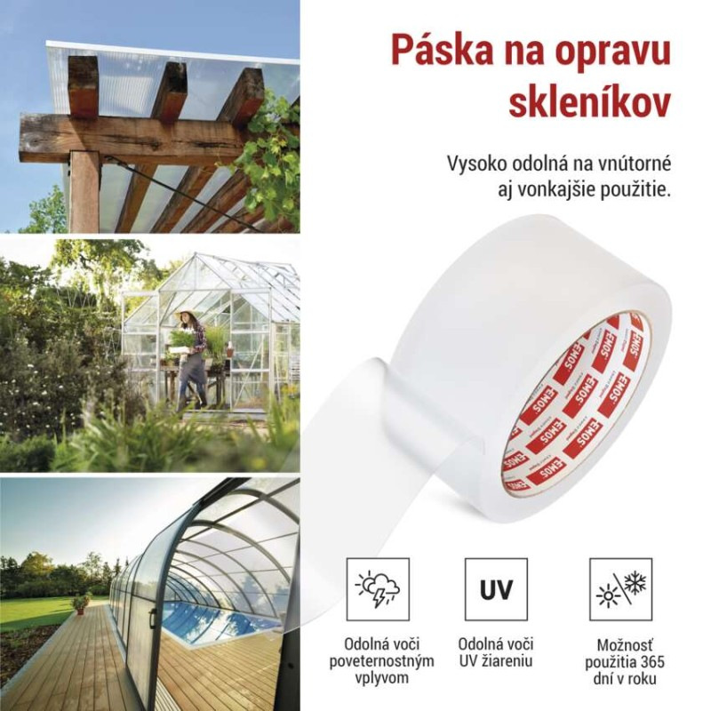 PÁSKA OPRAVNÁ SKLENÍKOVÁ TRANSPARENTNÍ 5 1