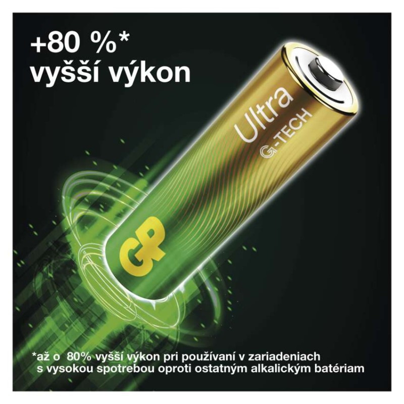GP alkalická baterie Ultra AAA (LR03) 12 1