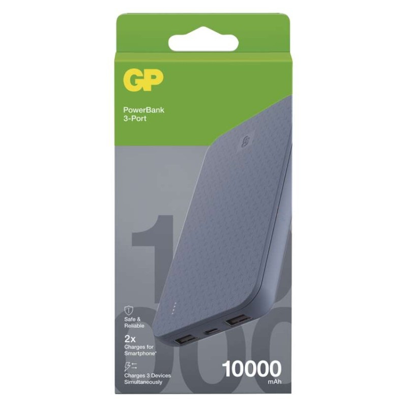 GP B+ PWB 10000mAh MODRÁ 2xUSB-A, 1xUSB- 4