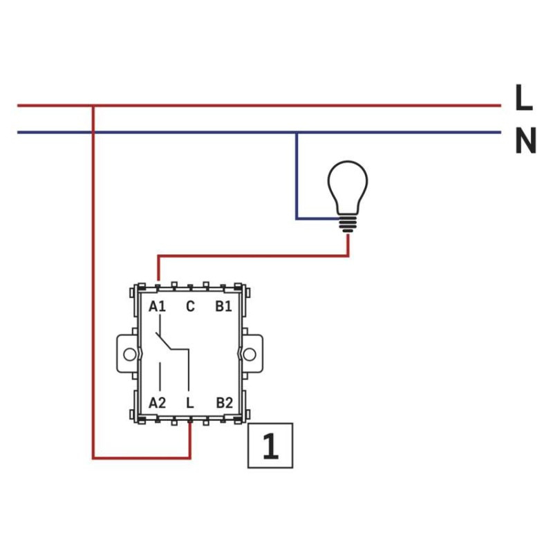 Spínač č.1/6 250 V/10 A max. IP20  A6100.0 8