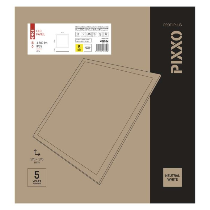 LED PANEL V.PROFI+ 60x60 48W 4500LM IP65 10