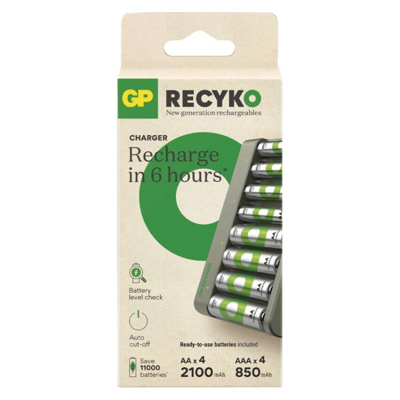 GP nab. bat. Eco E821 + 4× AA 2100 + 4×
