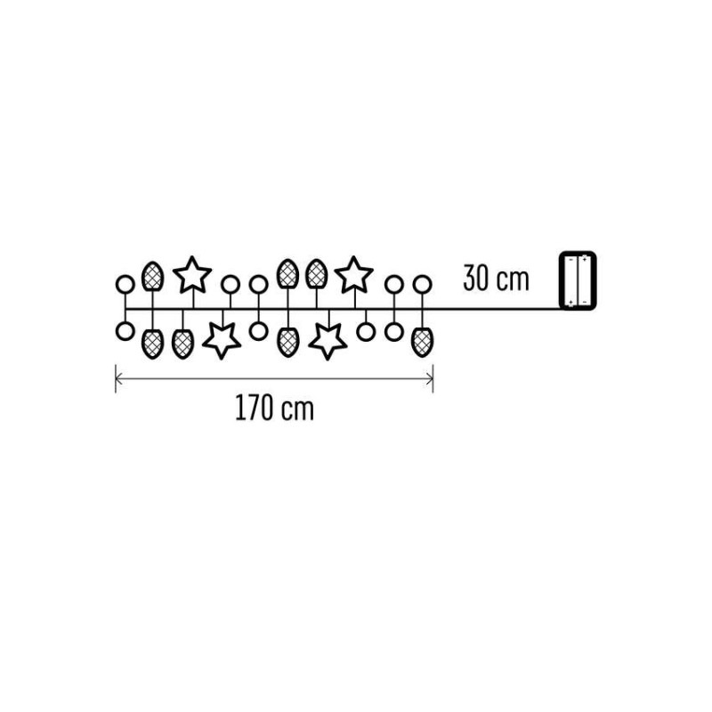 20LED DECO GIRLAND 2AA WW 2
