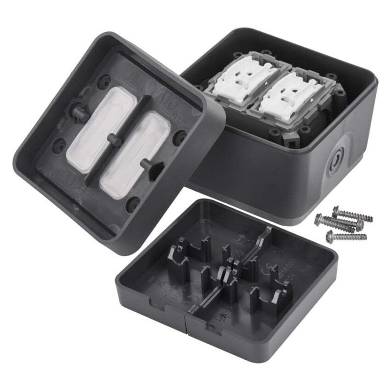 CYKLONE prepínač dvojitý striedavý č. 6+6, IP 55 D730423 4