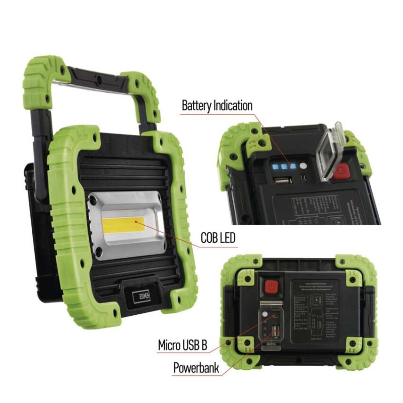 LED NABÍJECÍ PRACOVNÍ REFLEKTOR 5W COB 4